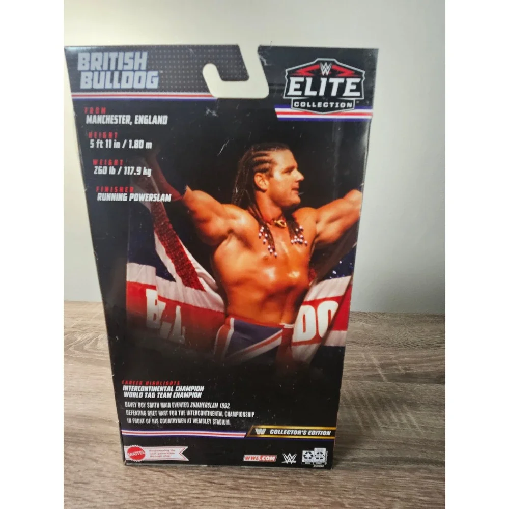 WWE Elite British Bulldog Collector's Edition Davey Boy Smith Action Figure NEW